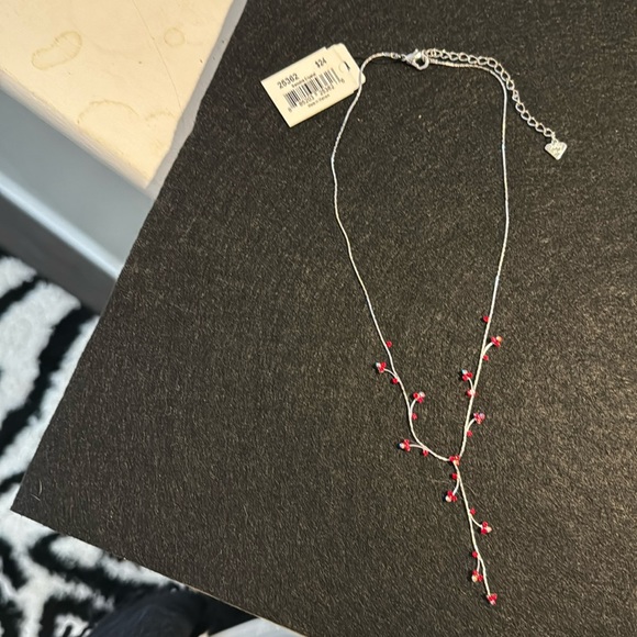 Cookie Lee Red Stone Necklace, NWT, Very Pretty. - Picture 2 of 4